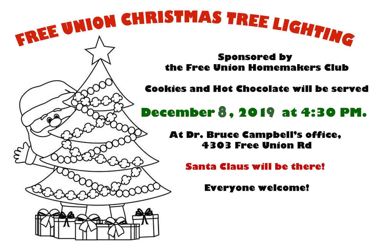 Free Union Christmas Tree Lighting